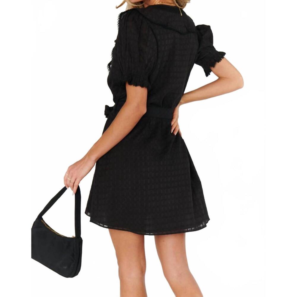 NEW SHOW ME YOUR MUMU marissa mini dress in black voile - Picture 3 of 4